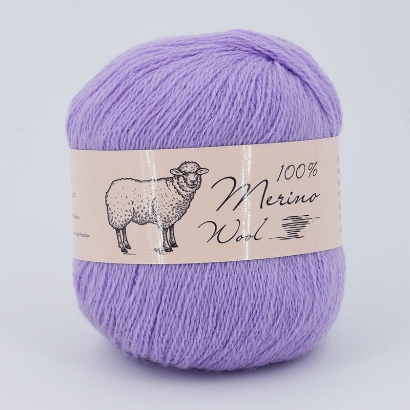 100% Medium-Fine Soft Crochet Merino Wool Yarn