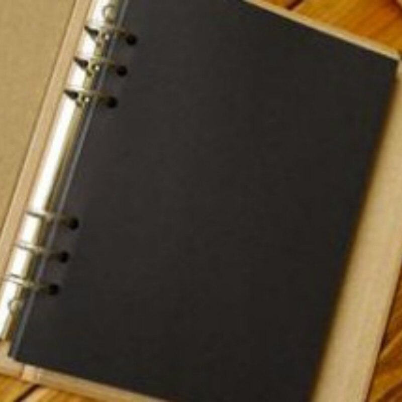 Blank Cover Loose-Leaf Scrapbook White, Black, or Coffee Colored Paper