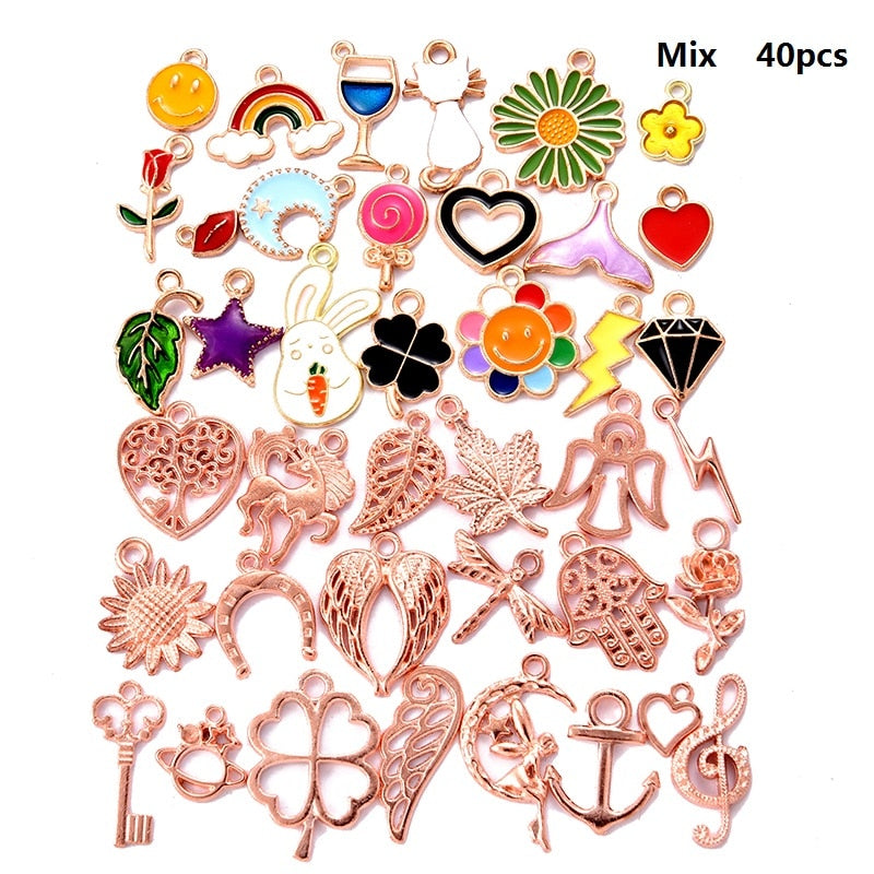 Variety Styles Metal Charms 100/set