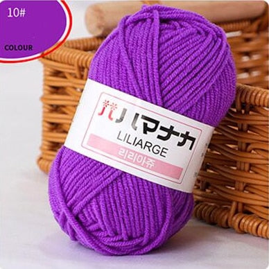 Milk Sweet Soft Cotton Blended Yarn (62 color options)