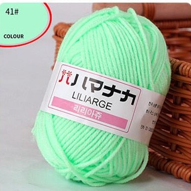 Milk Sweet Soft Cotton Blended Yarn (62 color options)