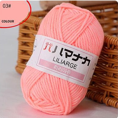 Milk Sweet Soft Cotton Blended Yarn (62 color options)