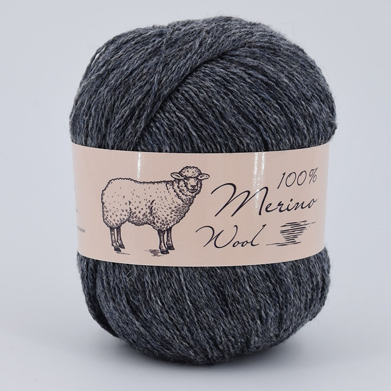 100% Medium-Fine Soft Crochet Merino Wool Yarn