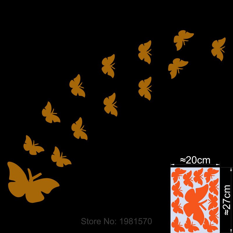 Butterfly Glow In The Dark Wall Stickers