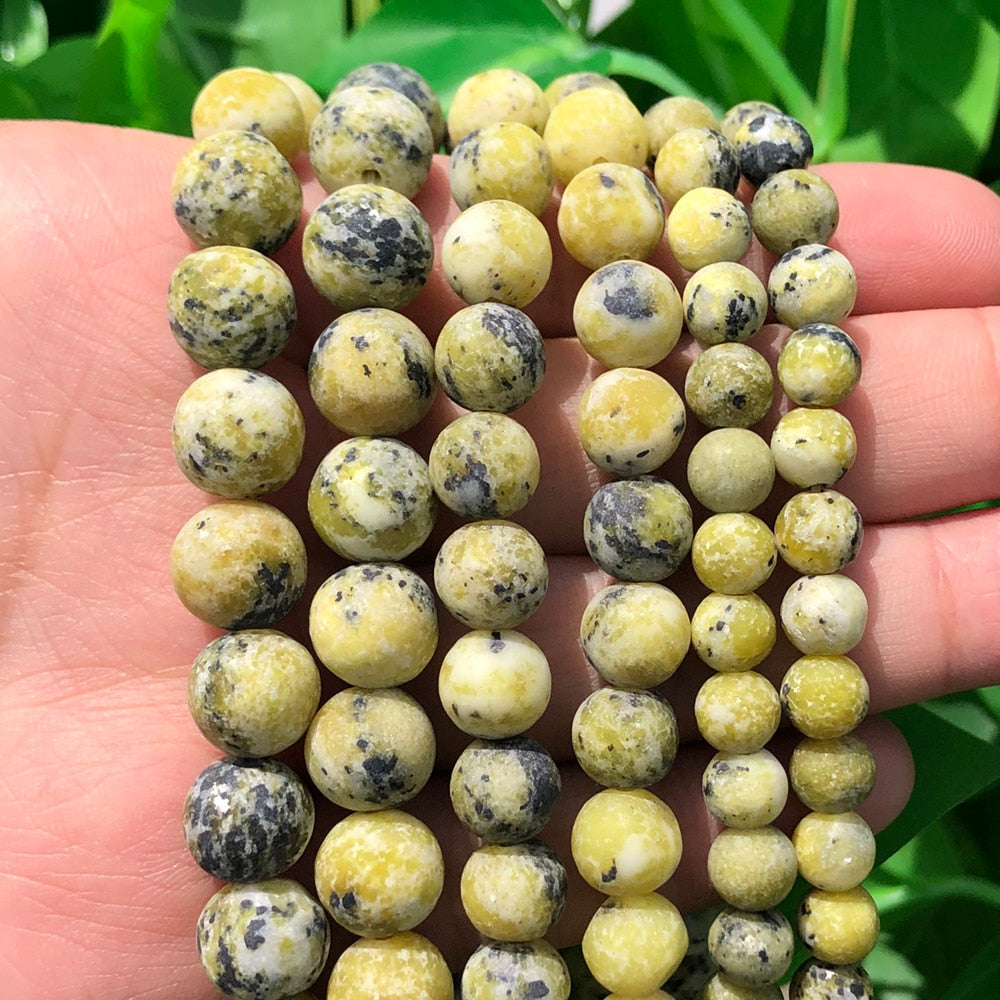 Natural Stone Matte Round Beads