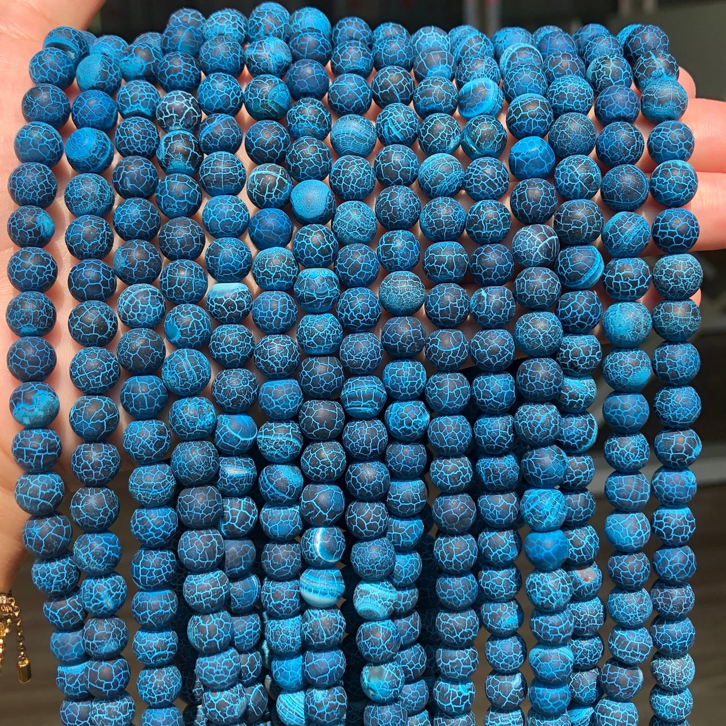 Natural Stone Matte Round Beads