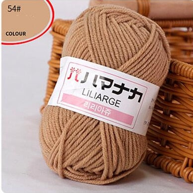 Milk Sweet Soft Cotton Blended Yarn (62 color options)