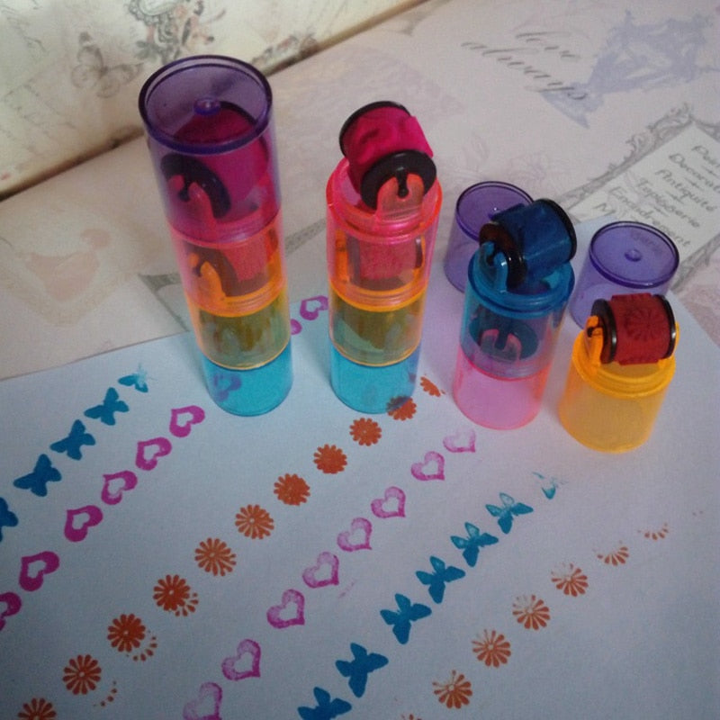 3/6Pcs Colorful Ink Pad Stamp