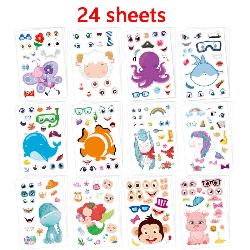 24Sheets Children DIY Puzzle Sticker Games