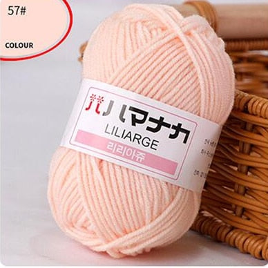 Milk Sweet Soft Cotton Blended Yarn (62 color options)