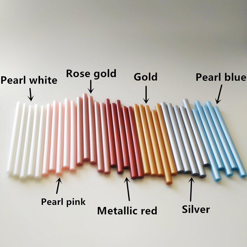 Metallic Hot Glue Sticks (7x100mm, 20/pack, color options)