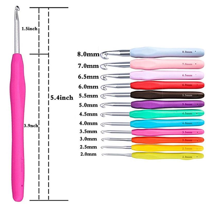 Crochet Hooks Ergonomic Handles 2mm-8mm