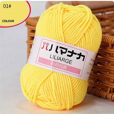 Milk Sweet Soft Cotton Blended Yarn (62 color options)