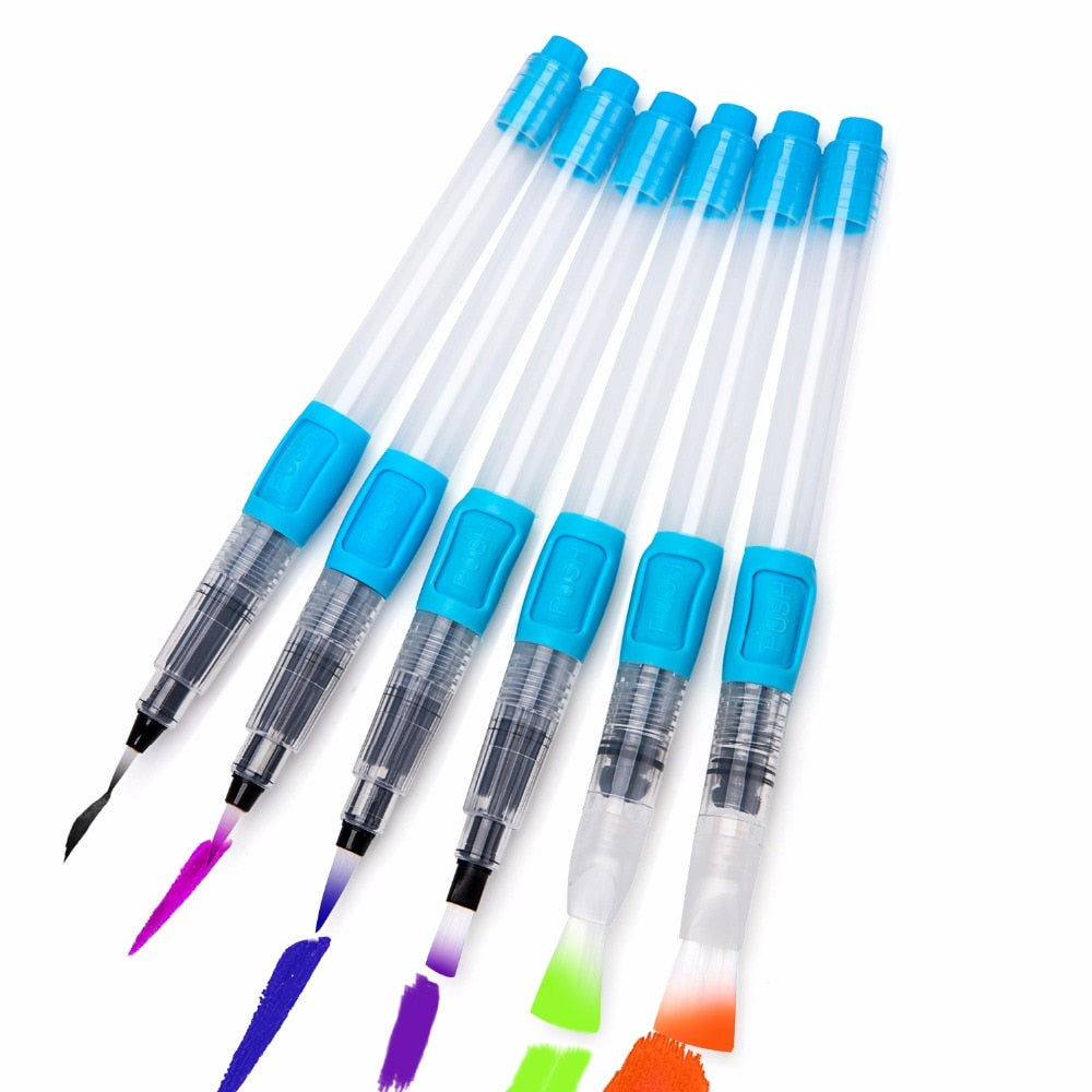 Refillable Watercolor Paint Brush (3 or 6/pack)