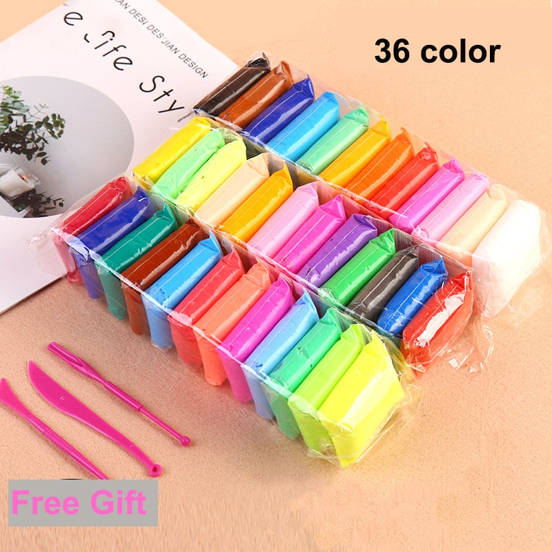 36 Color/Set Light Clay Plasticine