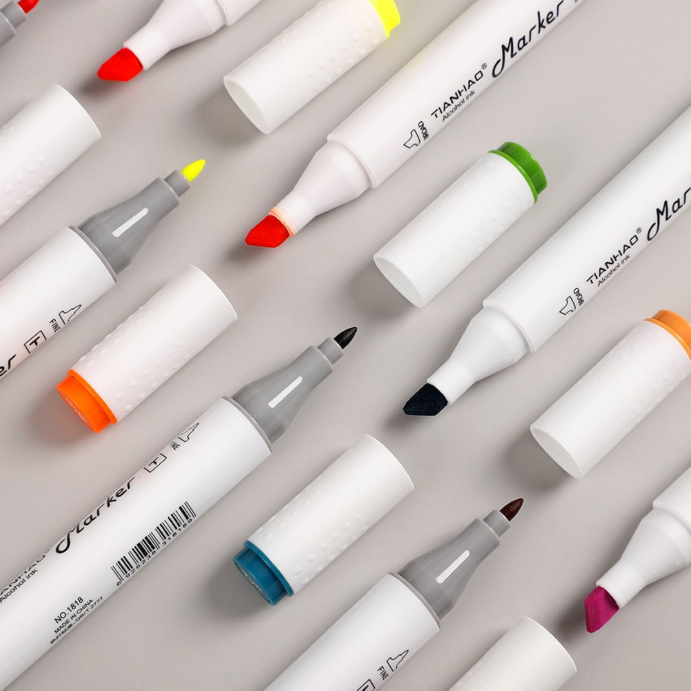 Dual Head Art Marker Pen Set (30-168 colors/set)