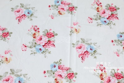 Floral and Patterned Cotton Fabric 50x80cm