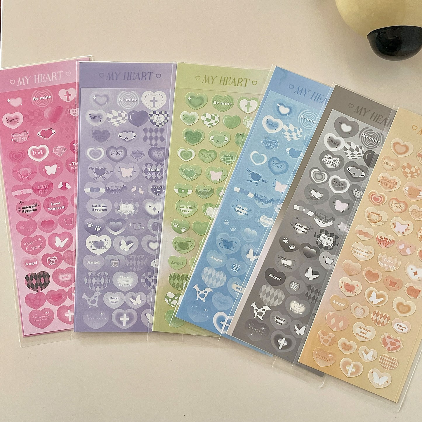 Decorative Stickers Variety (style options, 3-8 sheets)