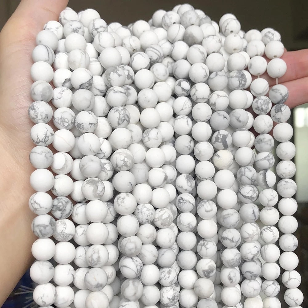 Natural Stone Matte Round Beads