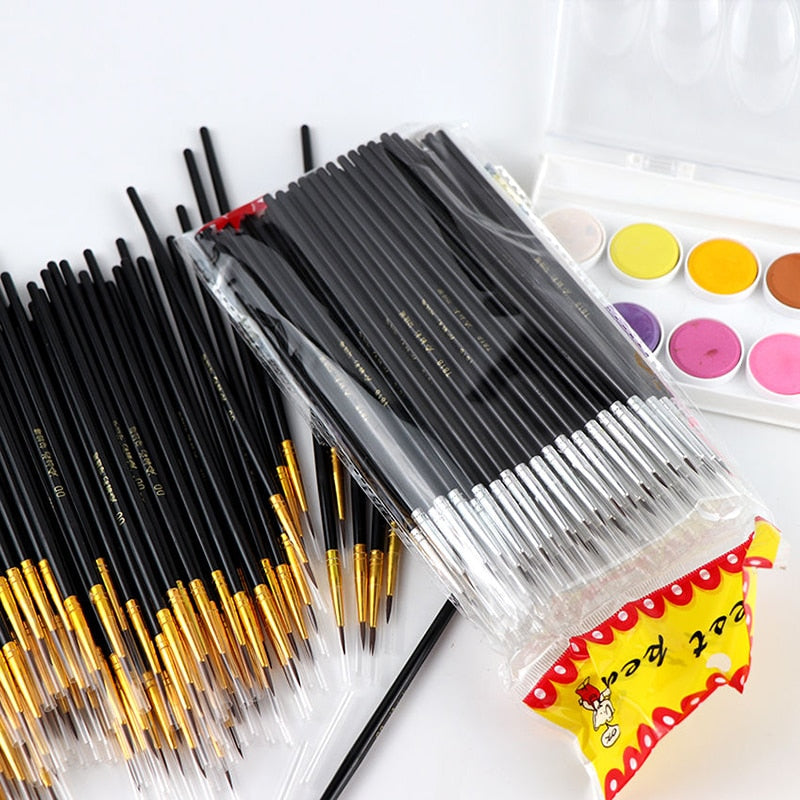 Fine Line Hook Paint Brush Set (10/set)