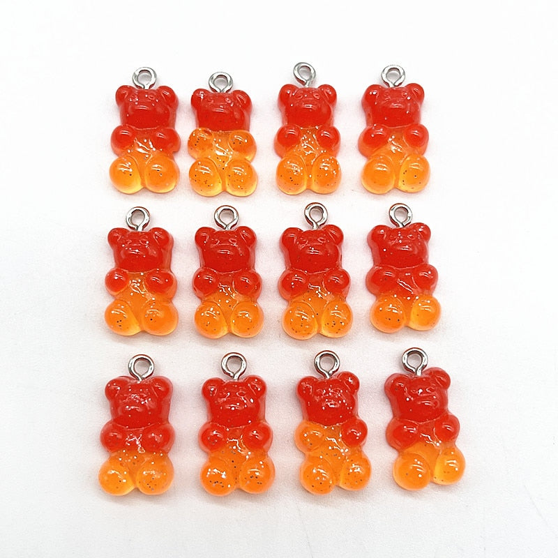 Candy Bear Pendant Charms (10/set, color option)