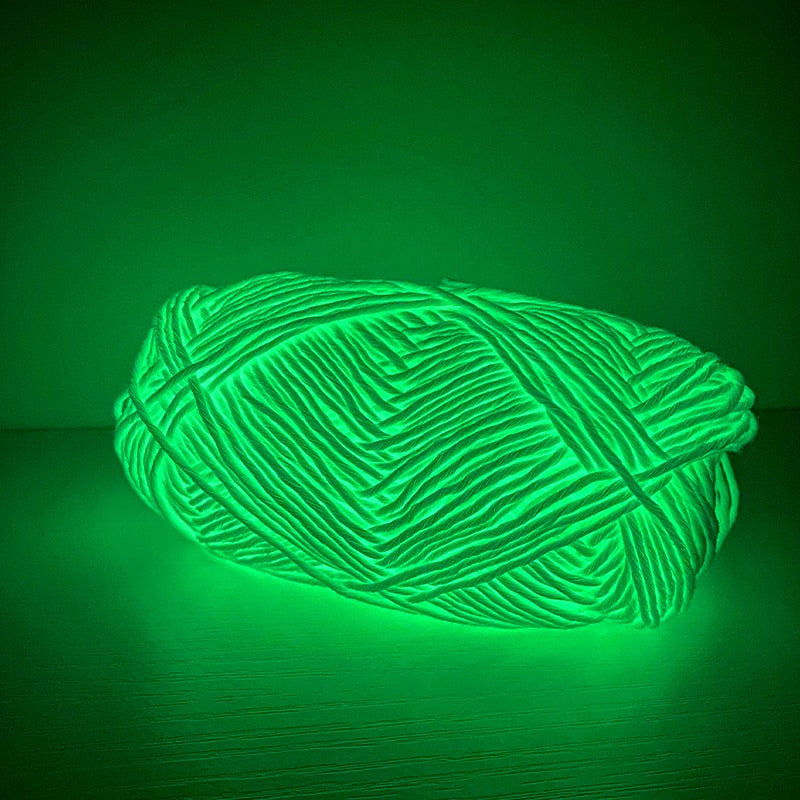 Polyester Luminous Glow in the Dark Chunky Yarn