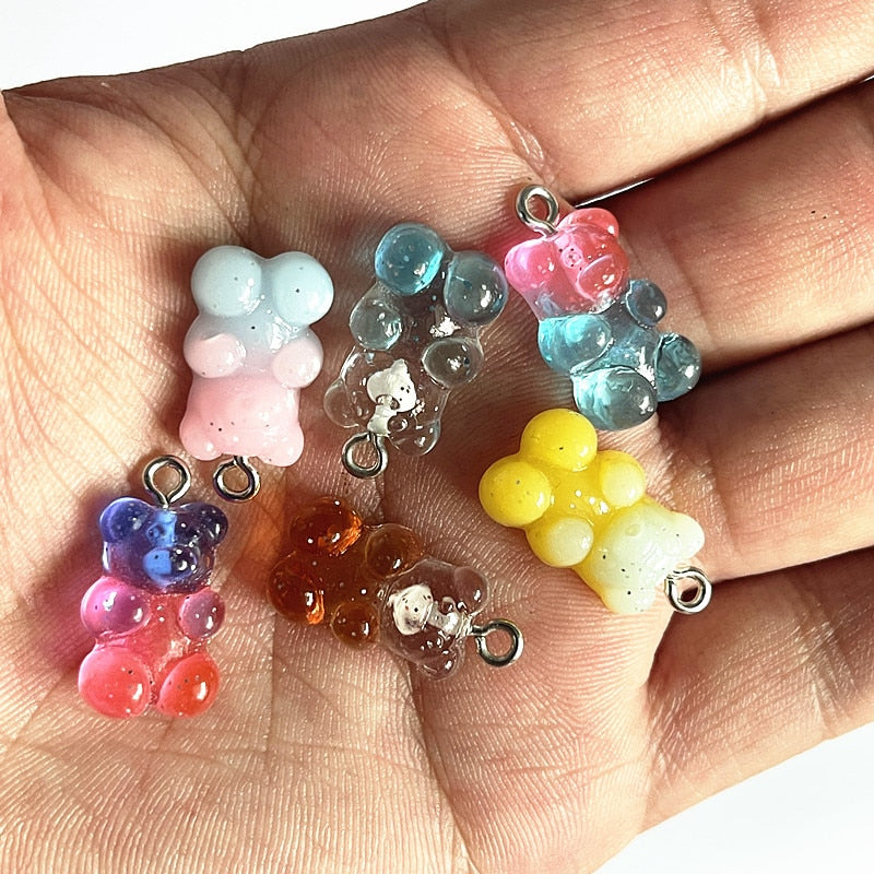 Candy Bear Pendant Charms (10/set, color option)