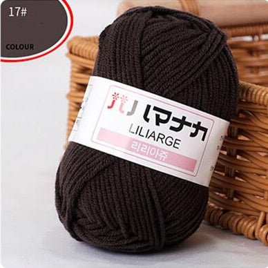 Milk Sweet Soft Cotton Blended Yarn (62 color options)