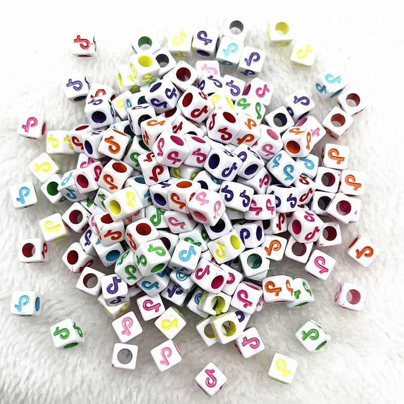 Alphabet Letter Beads (100/pack, color options)