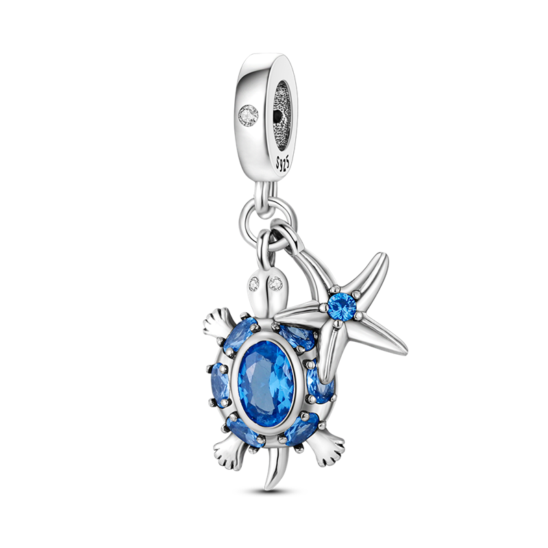 Assortment Charms Blue Accented