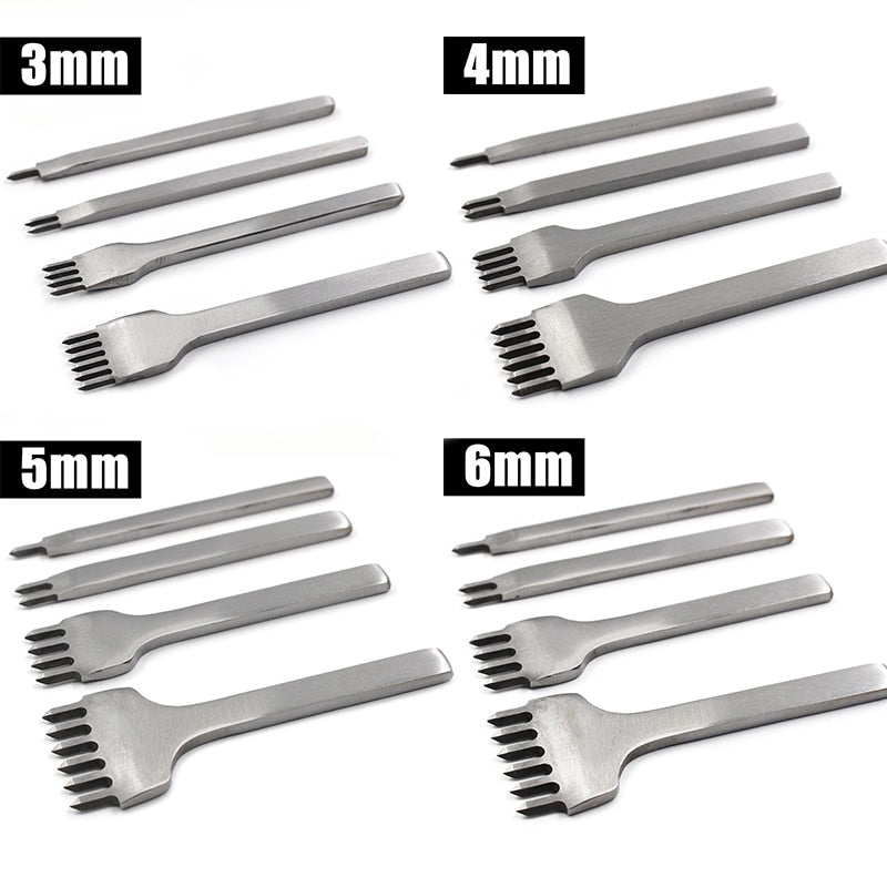 3/4/5/6mm Spacing Punch Tool For Leather Holes