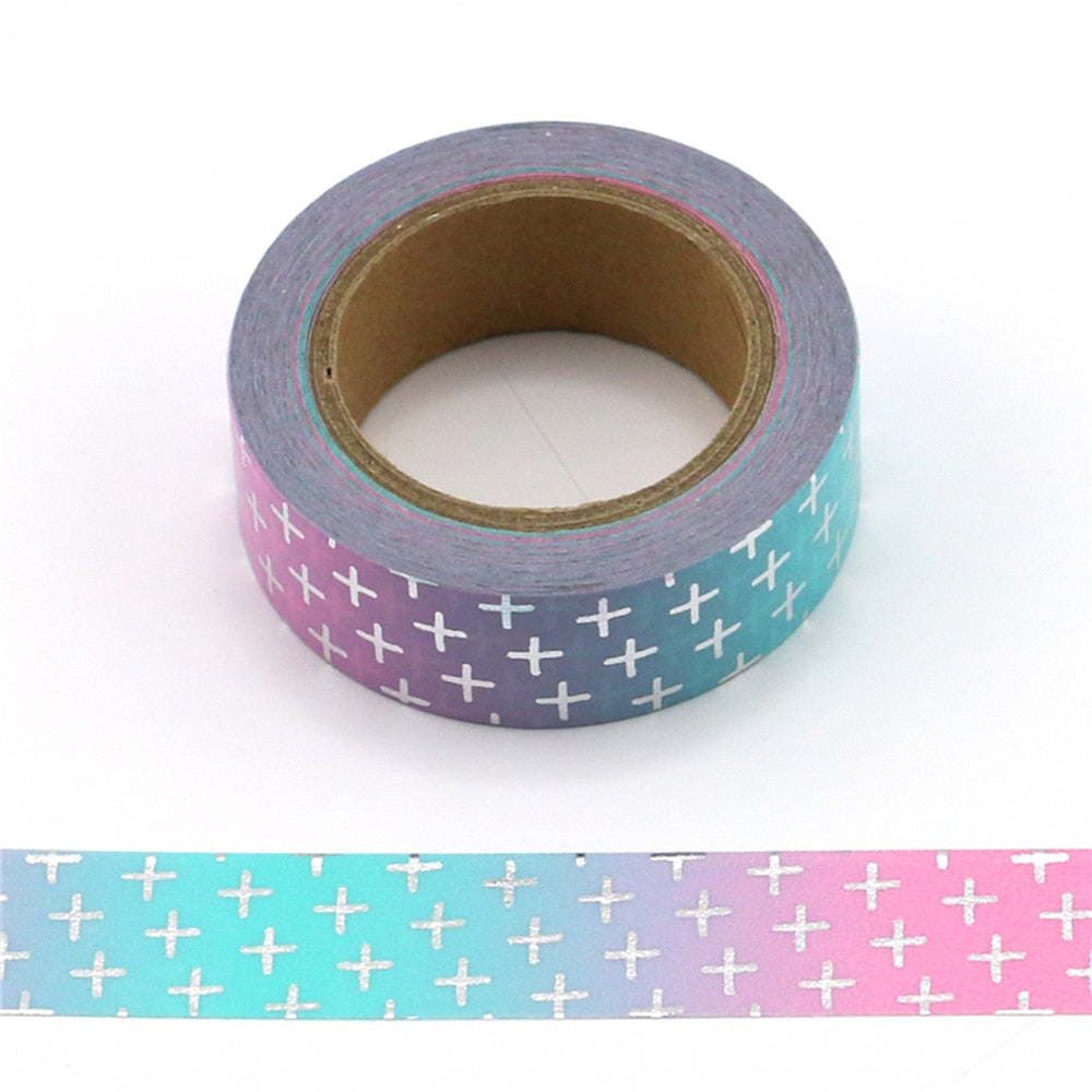 Variety Pattern Decorative Tape (15mmx10m, color/style options)