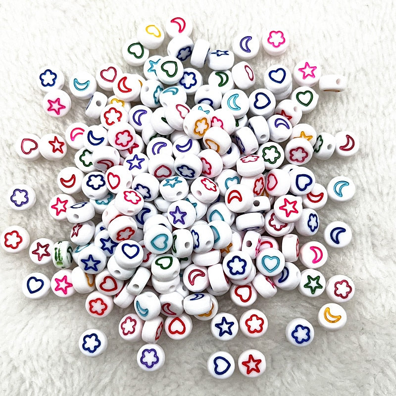 Alphabet Letter Beads (100/pack, color options)