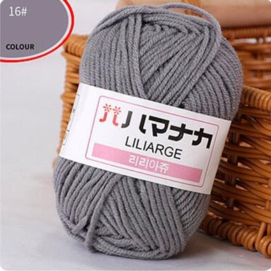 Milk Sweet Soft Cotton Blended Yarn (62 color options)