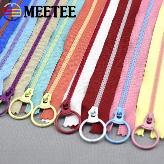 10Pcs Resin Ring Zip Slider Zipper