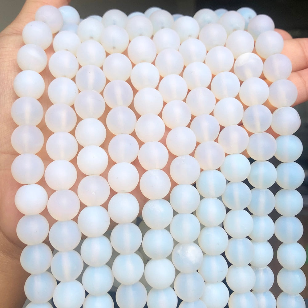 Natural Stone Matte Round Beads