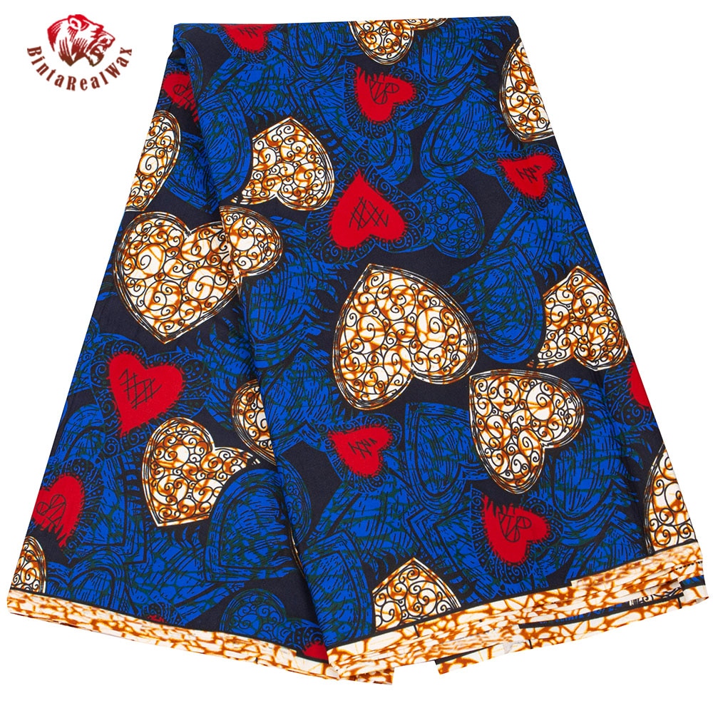 African Geometric Pattern Ankara Polyester Fabric