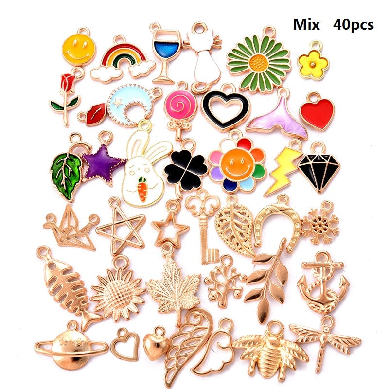 Variety Styles Metal Charms 100/set