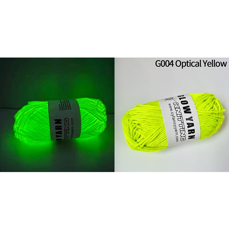 Polyester Luminous Glow in the Dark Chunky Yarn