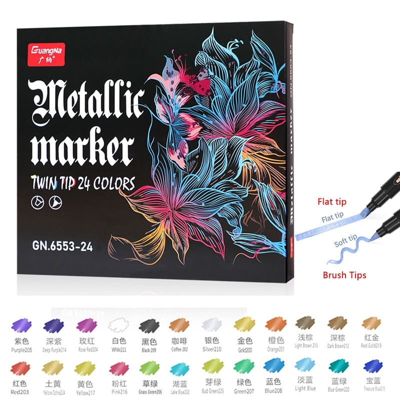 Acrylic Paint Marker Pens Extra Fine Tip (12/24/36 colors/set)