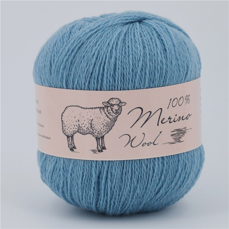 100% Medium-Fine Soft Crochet Merino Wool Yarn