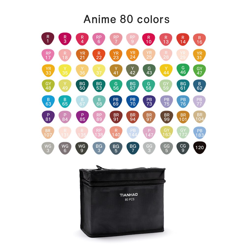 Dual Head Art Marker Pen Set (30-168 colors/set)