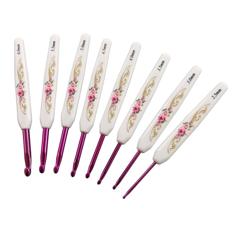 Aluminum Crochet Hooks Set (8 or 16pc.)