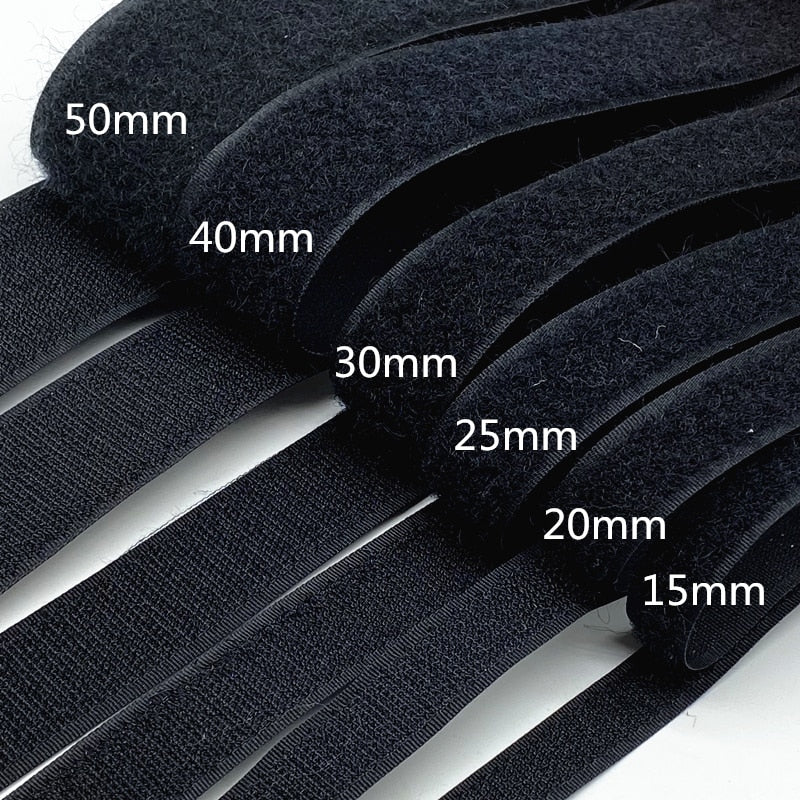 Black or White Velcro Fastener (1 yard per pair, 15-50mm thick)