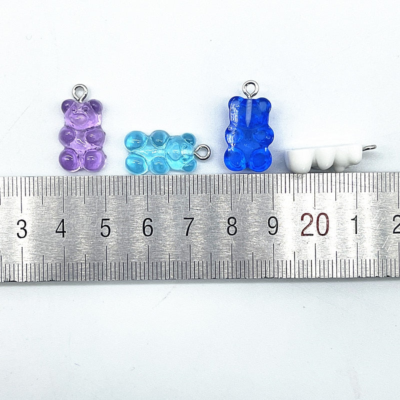 Candy Bear Pendant Charms (10/set, color option)