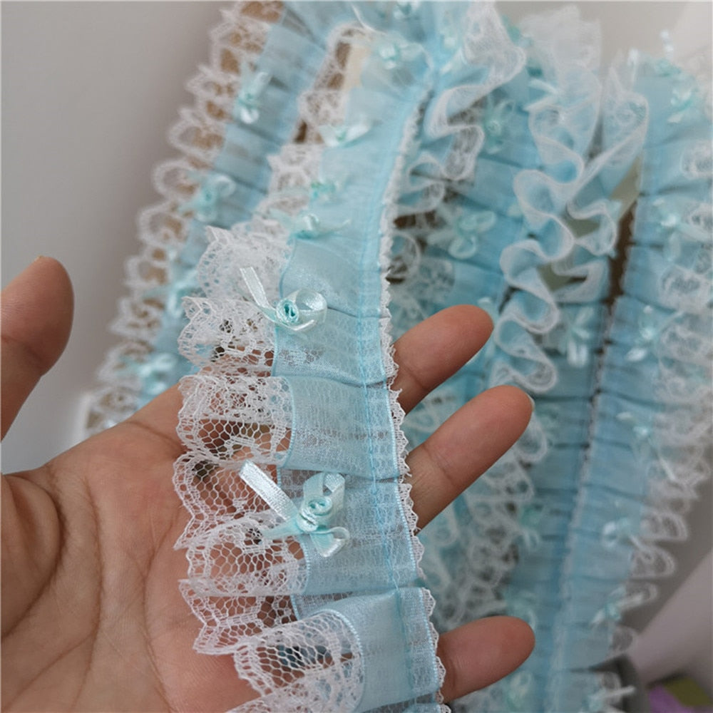 Pleated Lace Fabric Ribbon