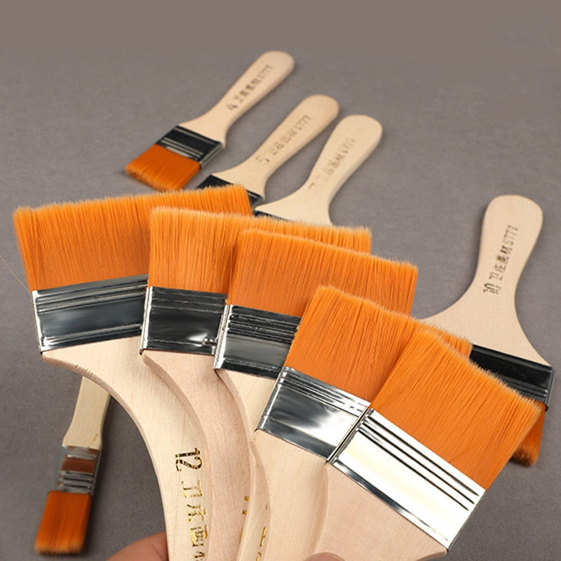 Wooden Nylon Paint Brushes (12/set)