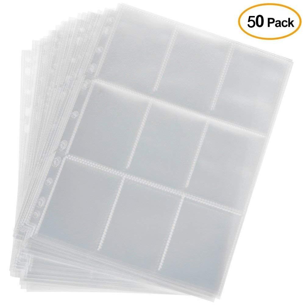 Card Protector Sleeves (holds 9, 10/30/50 pack)