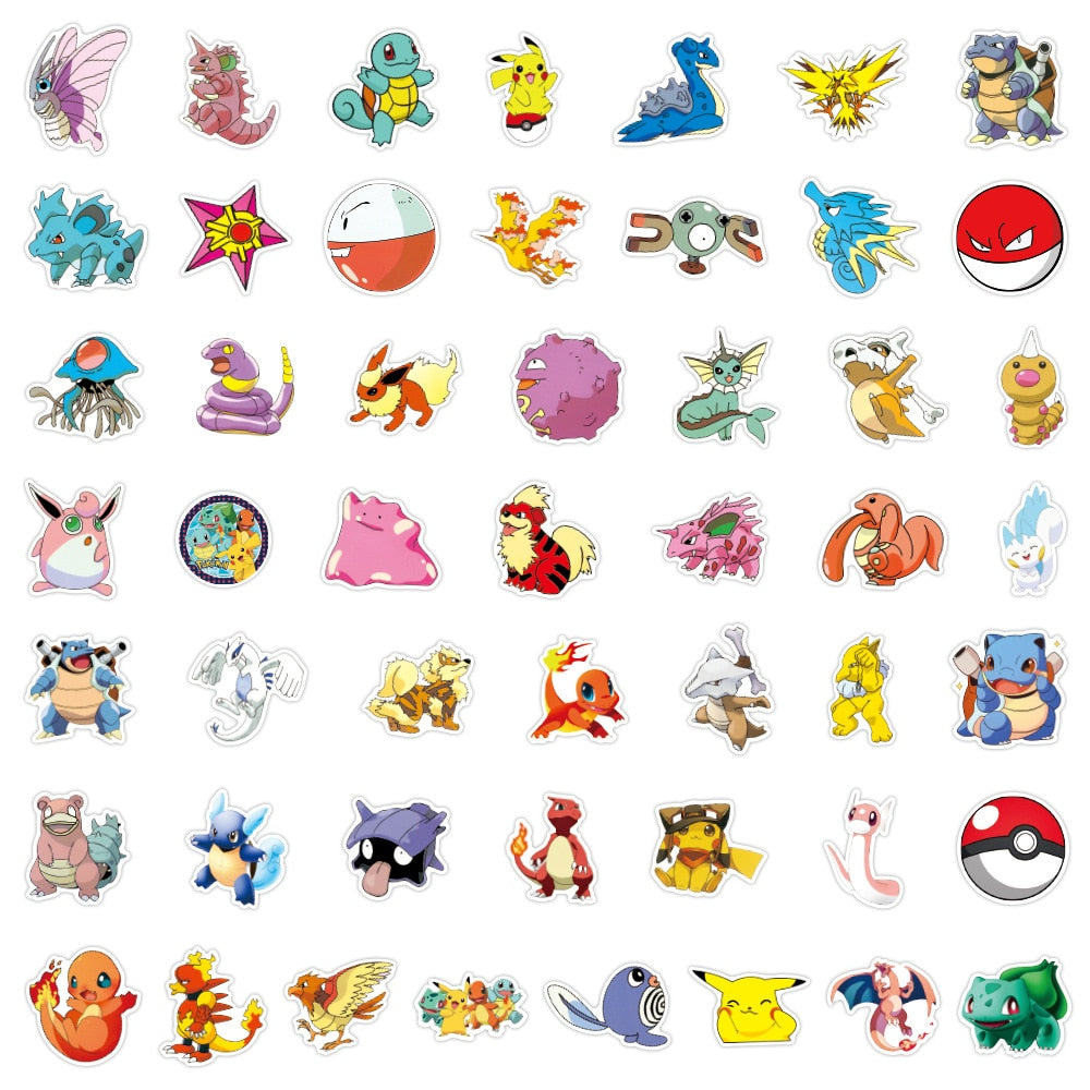 50pcs Kawaii Pokemon Anime Stickers