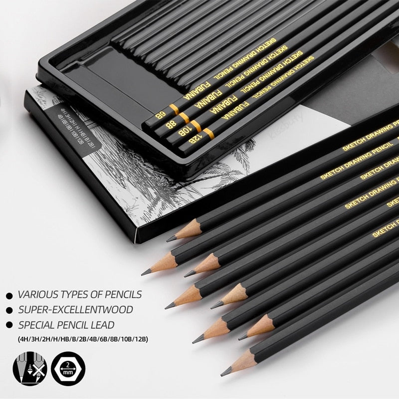 Professional Drawing Sketching Pencil Set 12 Pieces